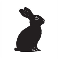 Obraz premium white rabbit isolated on white background