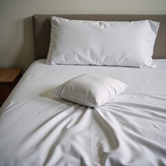 An unmade bed symbolizes loss and the absence of companionship single pillow