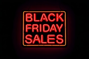 Neon Black Friday Banner. Text and Title of Black Friday with Neon lights on the dark Background with Lined texture. Billboard, Poster and Cover design. Blue and Purple colors. Vector illustration