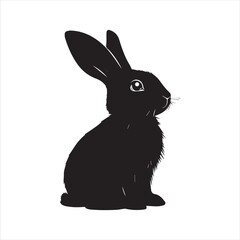 white rabbit isolated on white background