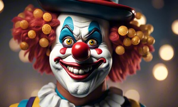 3d clown cartoon character mascot digital art