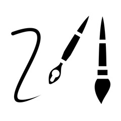 Calligraphy vector icon style