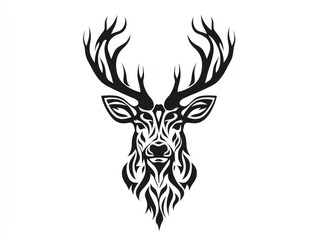 Naklejka premium deer head silhouette