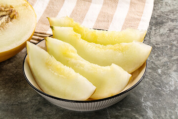 Sweet juicy ripe melon slices