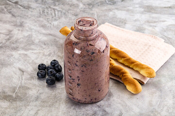 Blueberry milkshake sweet dessert drink