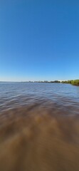 Região central de Porto Alegre, Brasil, vista do Parque do Pontal.
