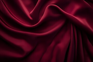 Obraz premium Deep Burgundy Drapery with Smooth Texture