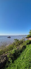 Região central de Porto Alegre, Brasil, vista do Parque do Pontal.