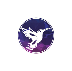hummingbird logo , technology ,smart , future ,logo design vector.