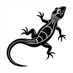Naklejka premium Lizard silhouette vector