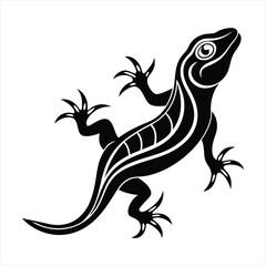 Lizard silhouette vector