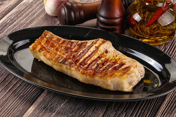 Tasty hot grilled pork loin