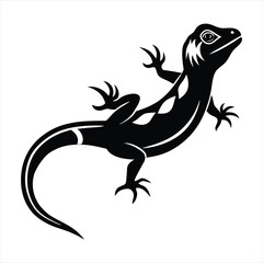 Lizard silhouette vector