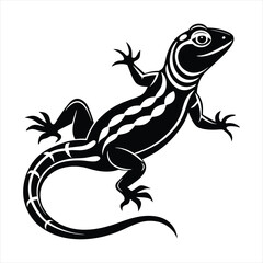 Lizard silhouette vector