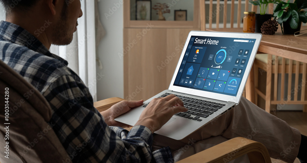 Poster smart home technology, centric remote control system with digital dashboard for air conditioning, sa