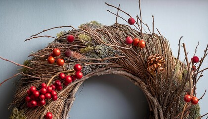 Naklejka premium Christmas wreath - decoration