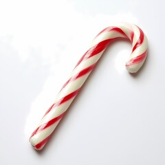 Red and White Candy Cane on White Surface