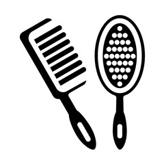 Hairbrush vector icon style