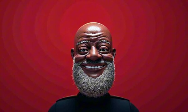 3d uncle christmas cartoon character mascot digital art