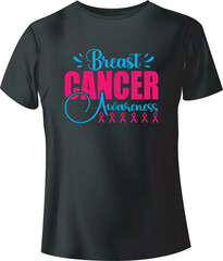 Breast Cancer Awareness Typography Vector T-Shirt