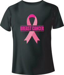 Breast Cancer Typography Vector T-Shirt