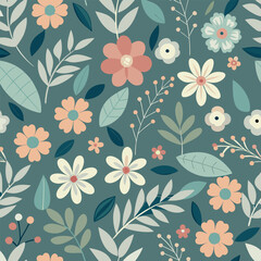 seamless pattern with flowers