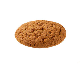 Oatmeal cookies isolated. Round oatmeal cookies isolated on white background.