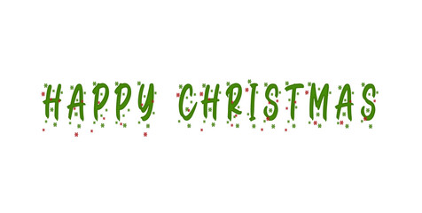 Happy Christmas in white background. Christmas PNG 