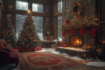 L'arbre de no&euml;l et ses cadeaux