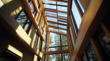 A bright, sustainable home featuring natural light tubes and skylights maximizing daylight in a contemporary design
