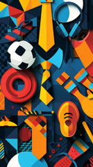 Sports and Accessories Illustration