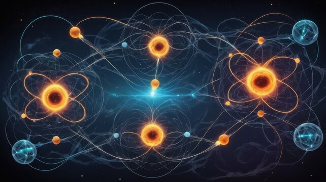 Exploring Quantum Entanglement With Interconnected Atoms in a Cosmic Environment