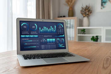 Business data dashboard provide business intelligence analytic for marketing strategy planning snugly with big data set to analyze customer demands and foreseeing business future