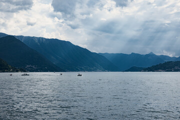 Lake Como in Italy on a sunny day 