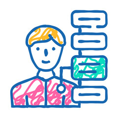 human qualities doodle icon sketch vector. human qualities sign. isolated symbol illustration