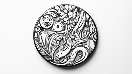 black and white easter egg