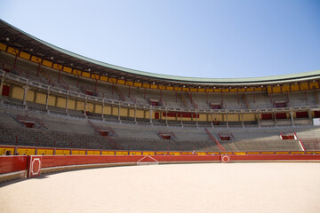 Plaza de Toros de Pamplona view, Pampeluna, Spain