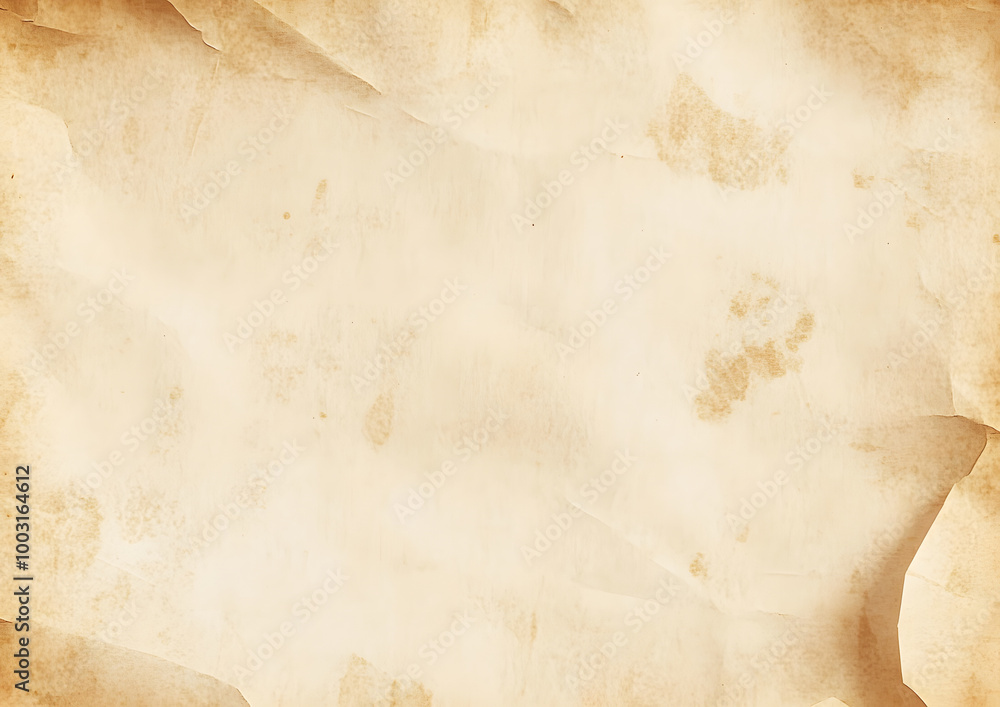 Poster Old brown paper background with stains and grunge texture, Beige paper vintage, use for banner web design concept