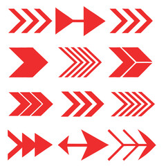 set of red arrows