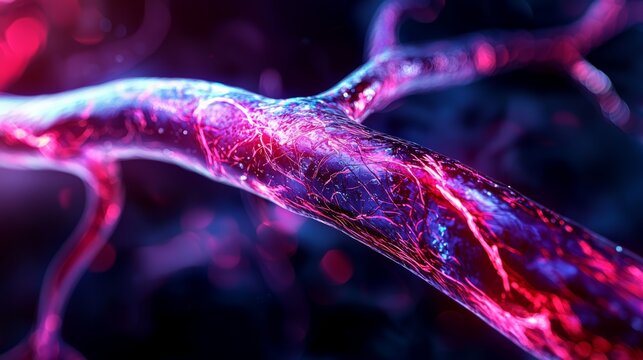 A 3D arteriographic image showing the contrast dye flowing through the heart's coronary arteries, revealing any narrowing or blockages.