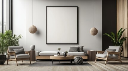 Modern Living Room Interior Design with Minimalist Aesthetic