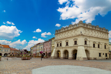 Medieval  historical center in Jaroslaw city, Poland.