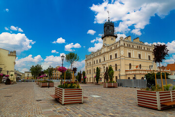 Medieval  historical center in Jaroslaw city, Poland.