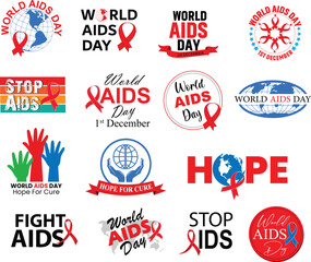 Naklejka premium Worlds AIDS Day Vector Illustration