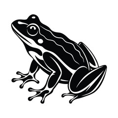 Frog silhouette vector