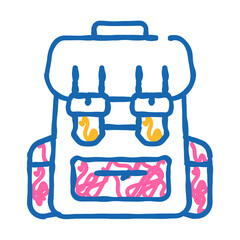 backpack accessory doodle icon sketch vector. backpack accessory sign. isolated symbol illustration