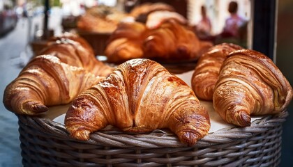 Fototapeta premium croissants and flavors of the streets of France 