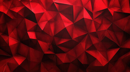 A vibrant red abstract pattern showcasing dynamic geometric shapes and textures