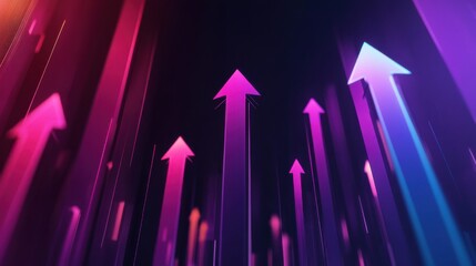 Arrow, stock market or papercut background design for business, economy and global inflation. Graphic, seo or marketing strategy graphic wallpaper for banking, investment growth and forex trading