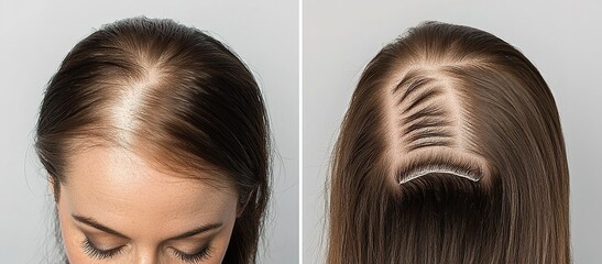 Transformation of thinning hair to a fuller appearance with a hair extension technique in a modern salon
